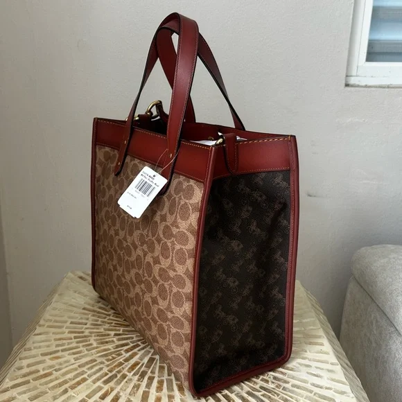 NWT COACH Field Carriage & Signature Coated Canvas Tote - Picture 8 of 11